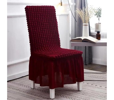 Sandalye Kılıfı Bordo Renk